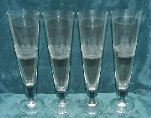 DAS KLIPPERSCHIFF VON TOSCANY KLARES PILS BIERGLAS! ÄTZGLAS! 4er SET! - Bild 1 von 4