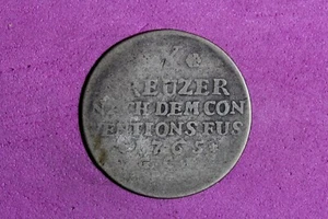 1765 German States Hessen-Darmstadt 10 Kreuzers Silver Coin #M21197 - Picture 1 of 2