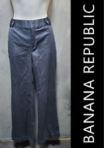 Pantalones de pierna ancha Banana Republic Blue Martin Fit puño satinado algodón ~ 6 M3020 👖 - Imagen 1 de 17