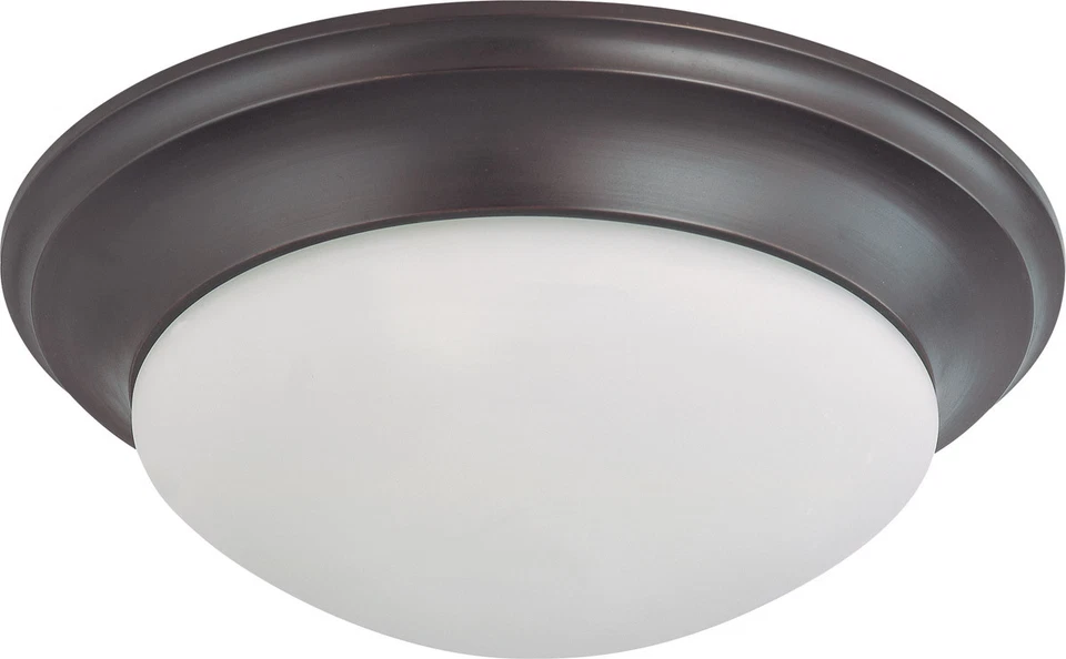 Nuvo Energy Star 3 Light 17 inch Mahogany Bronze Flushmount Ceiling Light $135 - Image 1 of 1