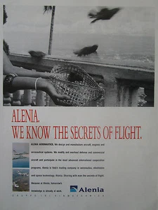 1991 PUB ALENIA AERONAUTICS AMX ATR OISEAU BIRD FLIGHT ORIGINAL AD - Imagen 1 de 1