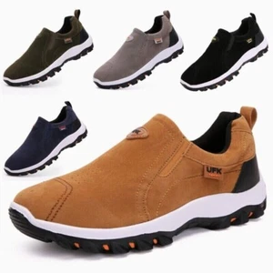 Para Hombres Espuma con Memoria Sin Cordones Calce Ancho Informal Caminar Gimnasio Deportes Entrenadores Zapatos Talla - Imagen 1 de 24