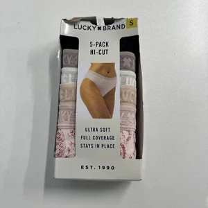 Lucky Brand 5-PACK Hi-Cut Small 35-36 NEW/Box cut open Soft Ripped box Small - Picture 1 of 13