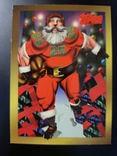 1997 Topps Santa Claus Happy Holidays Christmas Football Card