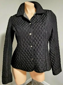 Briggs New York - Women’s Quilted Pattern Light Weight Black Jacket Size 10 EUC - Picture 1 of 6