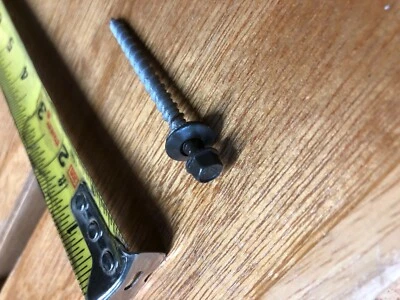 250 Marrón/Pizarra #10 x 2-1/2 Postes Granero Goma Arandela Galvanizado Tornillo para Techos Foto 1 de 4