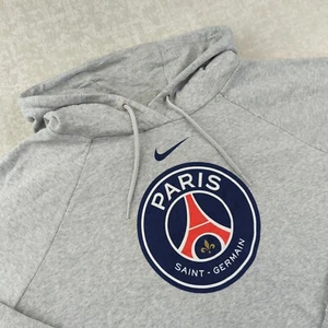 Nike Paris Saint Germain Hoodie Herren L grau Fußball Club Sweatshirt Center Swoosh - Bild 1 von 10