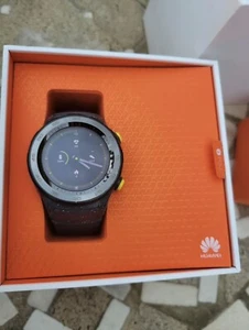 Huawai Watch 2 Sport - Concrete Gray/Yellow Sport Watch Fitness Tracker WearOS - Picture 1 of 10