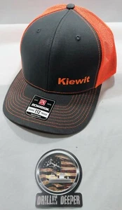 Mütze und Aufkleber Kiewit orange für Kran Ölfeld Bergbau Bau P93 - Bild 1 von 5