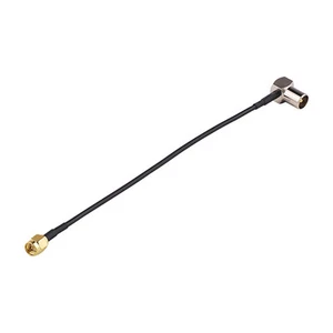 SMA plug to IEC DVB-T TV PAL male right angle RG174 cable jumper pigtail 12cm - Picture 1 of 3