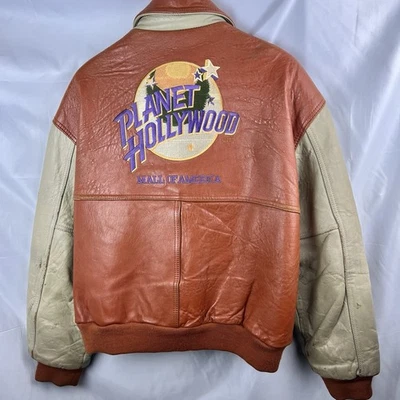 Chaqueta de Cuero Estilo Variedad Vintage Años 90 Mall Of America Planet Hollywood Foto 1 de 4