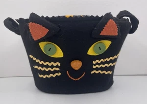 Bersaglio 2003 Gatto Halloween Cesto Secchiello Metallo Costruzione Feltro - Foto 1 di 6