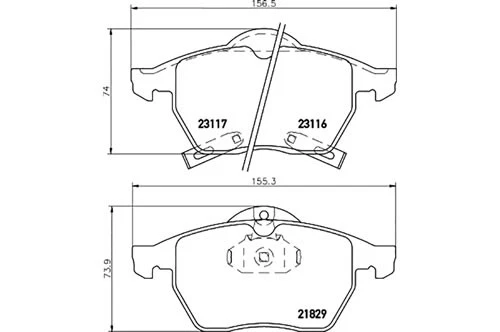 GENUINE SAAB brake pad 32051989 - Image 1 of 1