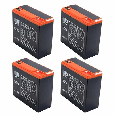 4pc 6-DZM-20 12V 24Ah 6-DZF-20 Battery For Go kart Wheelchair ATV Scooter E-Bike - Image 1 of 4