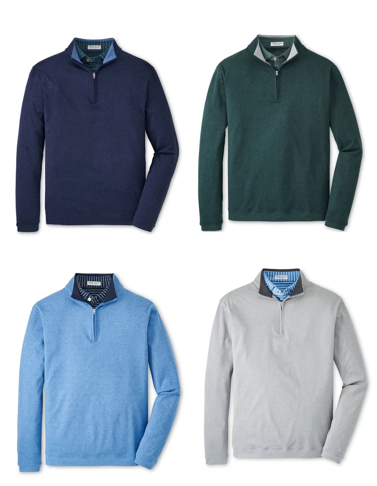 NEW MENS PETER MILLAR GOLF L/S ARDENT AIR PERFORMANCE 1/4 ZIP SWEATSHIRT, MEDIUM - Image 1 of 1