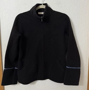 Ibex Mollie Jacket 100% Merino Wool Black Boiled Wool Women’s Size Medium - Picture 1 of 13