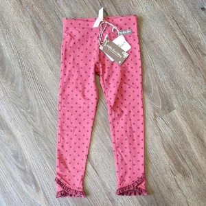 Nwt Matilda Jane Girls Red Dodie Leggings Size 4 - Picture 1 of 4