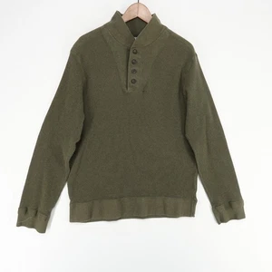 Polo Ralph Lauren Waffelstrick Henley Herren XXL Grün Thermo Langarm Knopf - Bild 1 von 8