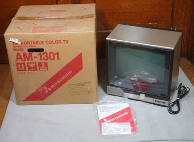 Monitor de video TV CRT color Mitsubishi AM-1301 NUEVO DE STOCK de colección Foto 1 de 4