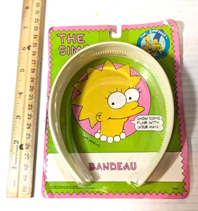 The Simpsons Head Band Hair Band Headband 1990 Vintage  Lisa Simpson New - Picture 1 of 7