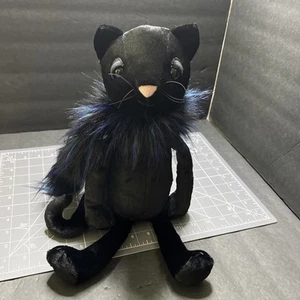 JELLYCAT I Am Glamorama schwarze Katze mit Boa Stofftier im Ruhestand neu mit Etikett - Bild 1 von 13