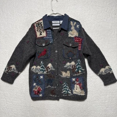 Suéter Vintage Signatures By Northern Isles Invierno Cardenales Muñeco de Nieve Suéter L Foto 1 de 4