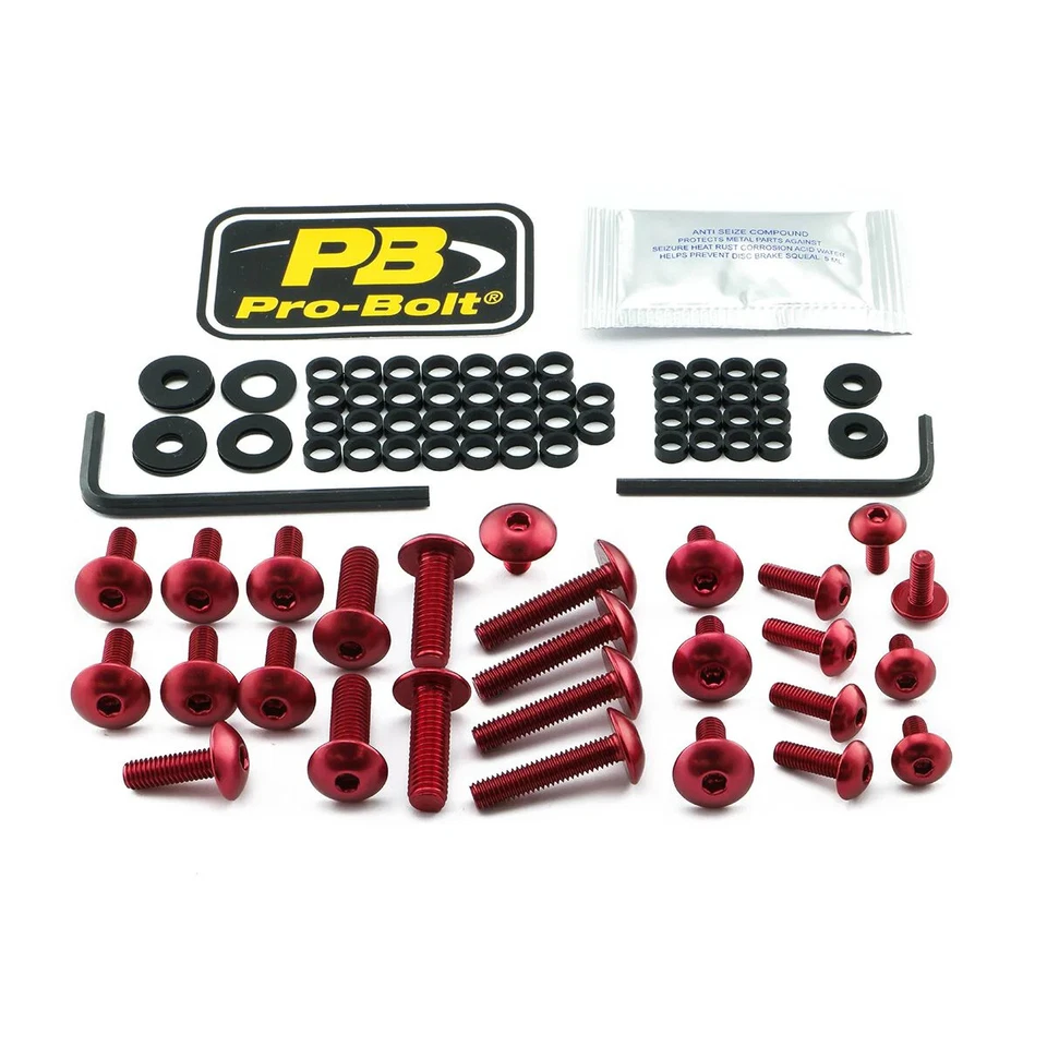 Pro Bolt Aluminium Fairing Bolt Kit Red For Yamaha MT-10 ABS 2016-2021 - Image 1 of 1
