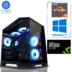 RTX 5090 32GB Gaming PC AMD Ryzen 9 9950X 128GB DDR5 2TB M.2 Windows 11 Cooled - Picture 1 of 11
