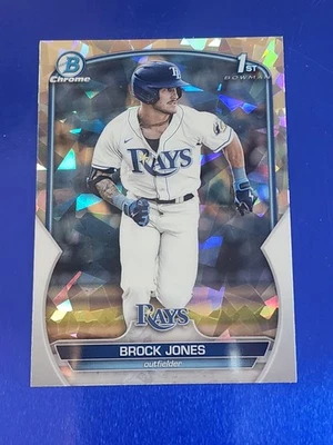 2023 Bowman Chrome BROCK JONES 1st Bowman ATOMIC REFRACTOR #BCP-115 Rays RC SP  - Image 1 of 2