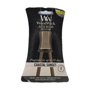 Nuovo WoodWick Coastal Sunset Auto Canne Starter Kit Deodorante da Appendere - Foto 1 di 5