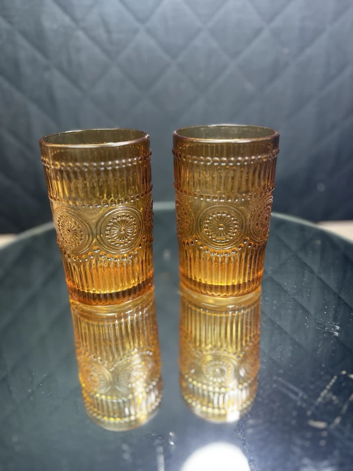 Juego de 2 vasos de vidrio ámbar The Pioneer Woman 8 oz Foto 1 de 4