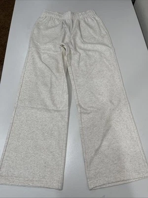 Fabletics Cozy Fleece Wide Leg Sweatpants Bone Heather M - Image 1 of 3