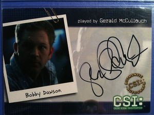 CSI series 2 autograph card B5 Gerald McCullouch as Bobby Dawson