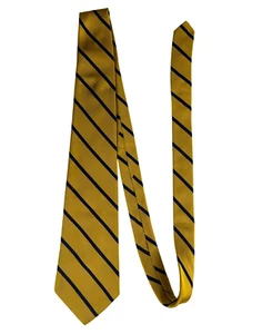 Corbata de cuello Brooks Brothers Makers a rayas de seda para hombre 57,5" amarillo azul real - Imagen 1 de 4