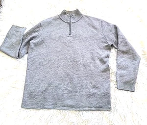 Suéter Patagonia Para Hombres XL Gris 100% Lana Merino Cuarto Cremallera Pullover Exterior  - Imagen 1 de 8