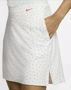 Nike Golf UV Victory Para Mujer 17" Falda Estampada Dri-FIT Blanco/Rojo CI9872 101 - Imagen 1 de 5