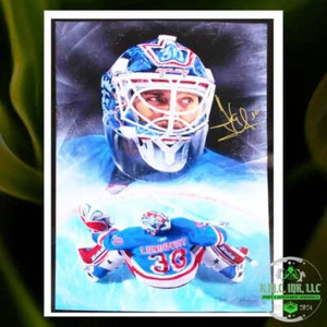 *NHL HENRIK LUNDQVIST #30 SIGNED AUTOGRAPHED 21X28 GICLEE CANVAS STRETCH: BEAUTI - Picture 1 of 1