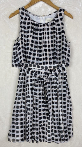 Abito Kate Spade NY donna 4 Island Stamp chiffon cocktail 100% seta carriera