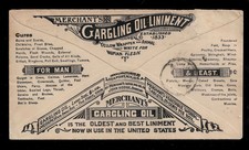 1880s Quack Medicine Cover - Merchant's Gargling Oil Liniment - Avoca New York