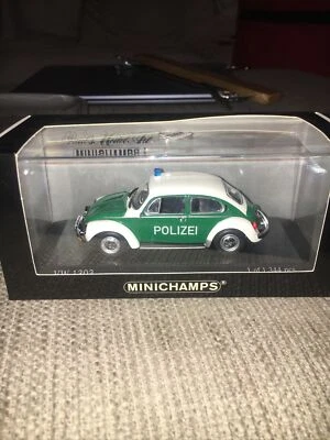 Minichamps 430055190 VW Käfer 1303 Coupe 1972 Polizei Braunschweig 1:43 Police - Image 1 of 4