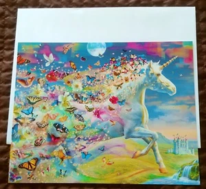 "UNICORN & Friends", (1) Leanin' Tree LARGE Birthday Card, New With (1) Envelope - Picture 1 of 6