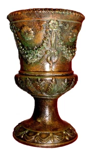 Vintage Flower and Garland Style Vase Urn Planter Home Decor - Picture 1 of 4