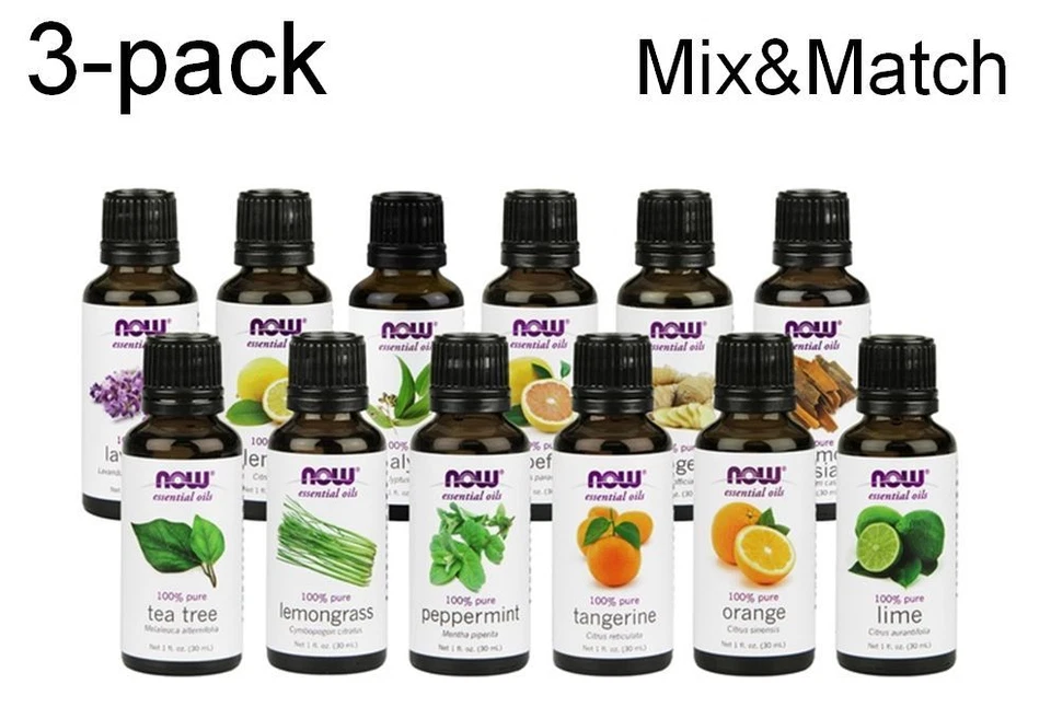 3-Pack Variety of NOW Essential Oils MIX & MATCH!! - Image 1 of 1