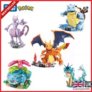 Juego de ladrillos bloques de construcción Pokémon modelo Venusaur Blastoise Mewtwo Charizard Reino Unido - Imagen 1 de 5