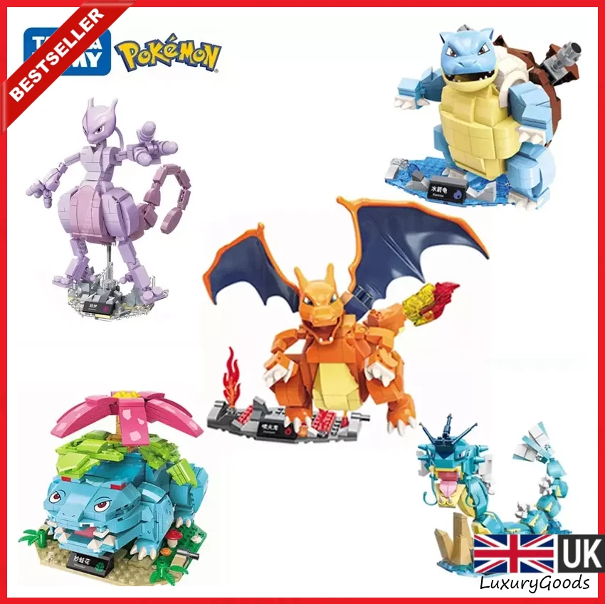 Pokémon Building Blocks Bricks Set Model Venusaur Blastoise Mewtwo Charizard UK - Image 1 of 1