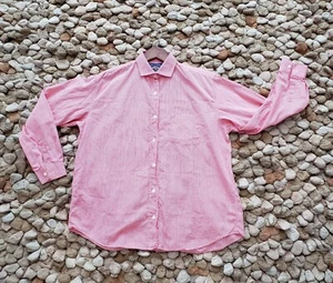 Camisa de Colección Para Mujer Flori Di Maggio Roja/Blanca Estampado de Guinga Botton Up Hecha en Italia - Imagen 1 de 7