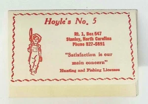Vintage 1970's Fishing License Holder Hoyle's Stanley, NC #R209 - Picture 1 of 3