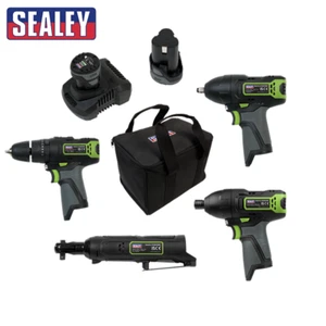 Sealey CP108VCOMBO2 SV108 serie 4 x 10,8 V kit combinato cordless - 2 batterie - Foto 1 di 8