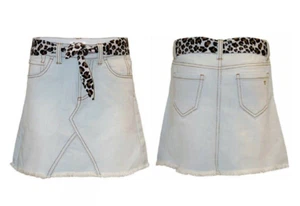 Tractr Big Girls Weathered Hem Stretch Denim Skort Light wash, Size 8 - Picture 1 of 3