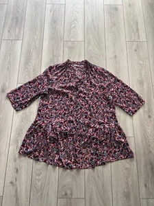 **SIZE 20 LONE LINE TOP OR SHORT DRESS, SEMI-SEETHROUGH, RUFFLE NECKLINE (Z)** - Picture 1 of 12
